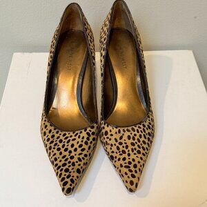 Nine West Leopard Print Pony Hair Pumps Heels Cheetah - Size 9M